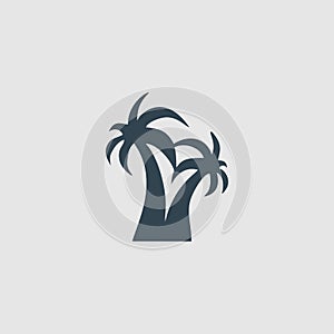 The coconut tree monogram logo inspiration