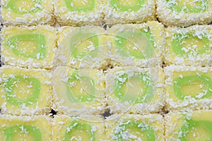 Coconut turkish delight background