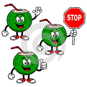 Coconut Water Character Set 03