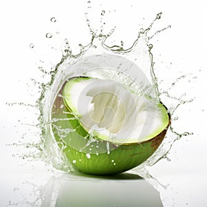 Coconut Water Splash: Organic Movement In A Precise And Polished Contest-winning Photo