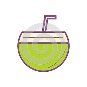 Coconutdrink. Vector illustration decorative design