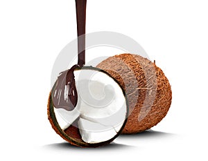 coconuts with chocolate