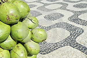 Coconuts Ipanema Sidewalk Rio de Janeiro Brazil photo
