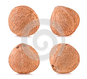 Coconuts isolated on white background