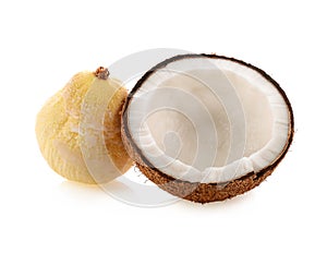 Coconuts isolated on the white background photo