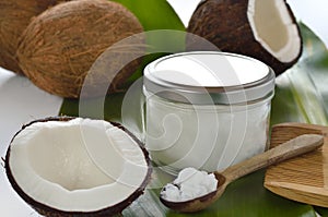 Coconuts and organic coconut oil.