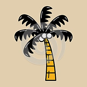 Coconuttree. Vector illustration decorative design photo