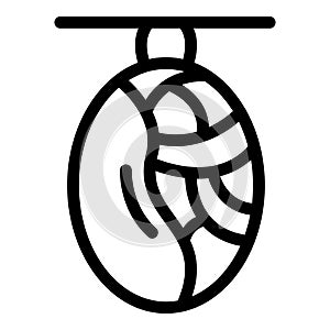 Cocooning phase icon outline vector. Caterpillar insect cycle life