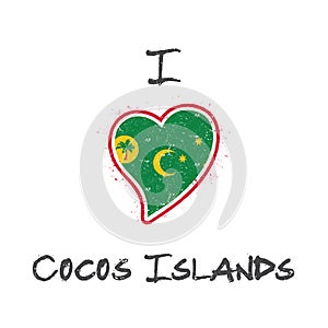 Cocos Islander flag patriotic t-shirt design.