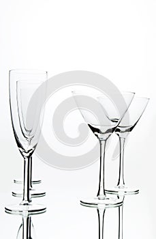 Coctail and Champagne glasses