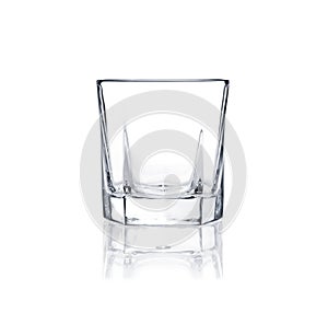 Coctail glass set. wiskey glass on white