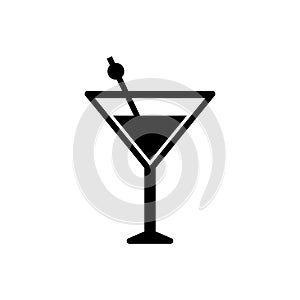 Coctail outline icon. Symbol, logo illustration for mobile concept and web design.