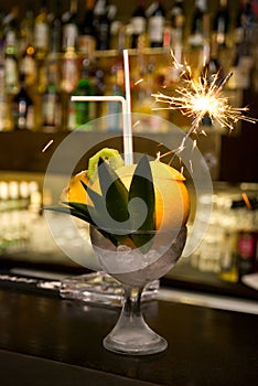 Coctail with sparks