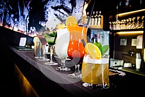 Coctails in the bar