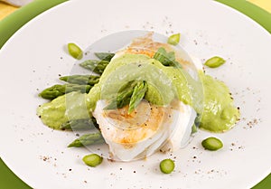 Cod With Asparagus