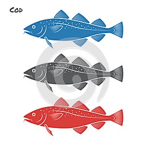 Cod fish vector illustration