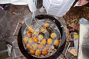 Cod fritters with flour mixture typical Modena italy