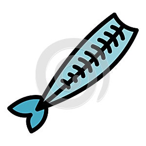 Cod herring icon vector flat