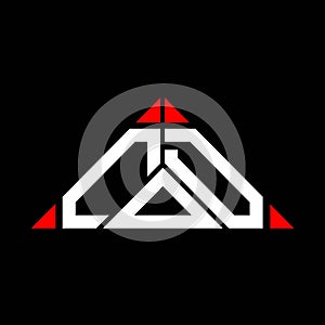 COD letter logo creative design with vector graphic,