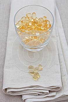 Cod liver oil capsules