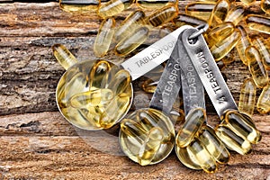 Cod liver oil capsules