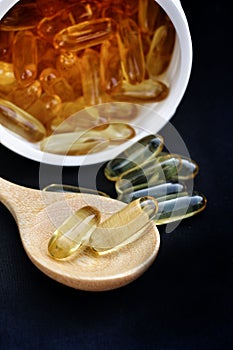 Cod liver oil capsules