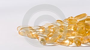Cod liver oil capsules dolly-shot