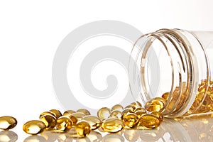 Cod liver oil omega 3 gel capsules