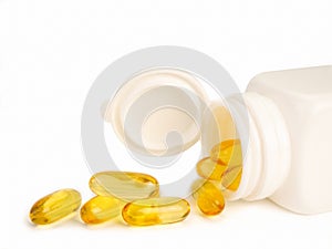 Cod liver oil omega 3 gel capsules