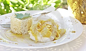 Cod with onions