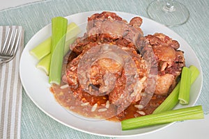 Coda alla vaccinara, oxtail stew with celery, typical Roman cuisine