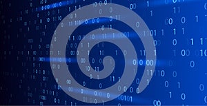 Code binary matrix data background. Technology software abstract binary code program blockchain digital