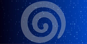 Code binary matrix data background. Technology software abstract binary code program blockchain digital