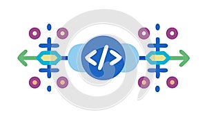 Code Book Icon, Programming Learning, vector design Generative AI
