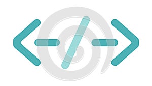 Code Brackets with Arrow for Programming and Development, vector design Generative AI