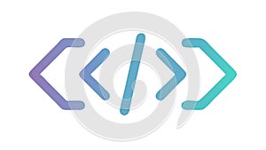 Code Brackets HTML Programming, Web Development Icon, vector design Generative AI