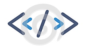 Code Brackets Icon Development, Syntax Programming Language, vector design Generative AI