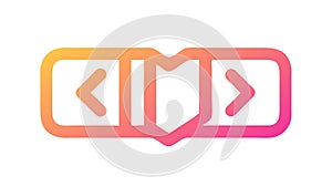 Code Brackets Icon for Programming and Development, vector design Generative AI