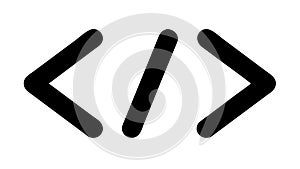 Code Brackets Icon, Programming Development Web Design Markup Vector Design Generative AI