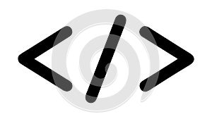 Code Brackets Icon: Programming, Development Web Design, vector design Generative AI