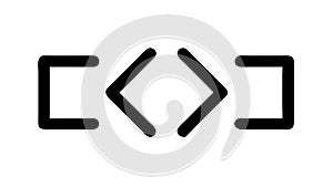 Code Brackets Icon for Programming, Web Development, and Coding. vector design Generative AI