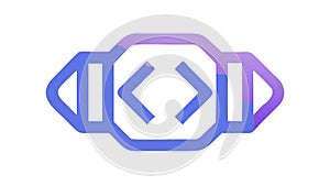 Code Brackets Icon, Programming and Web Development, vector design Generative AI
