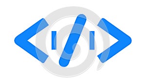 Code brackets icon, web development and programming symbol. vector design Generative AI