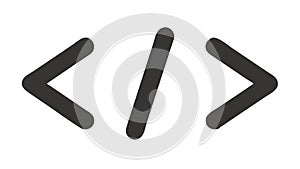 Code Brackets Icon, Web Development and Programming, vector design Generative AI