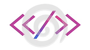 Code Brackets Programming Icon, Web Development Software, vector design Generative AI