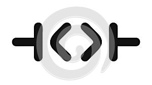 Code Brackets, Programming Language Icon, vector design Generative AI
