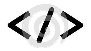 Code Brackets Programming Outline Icon, vector design Generative AI
