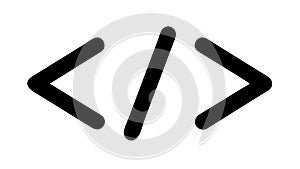 Code Brackets Programming Symbol, Web Development IT Icon, vector design Generative AI