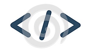 Code Brackets Slash Icon Vector Illustration, vector design Generative AI