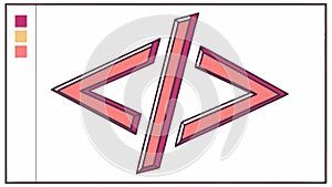 Code Brackets Vector Icon, Programming and Web Development, vector design Generative AI